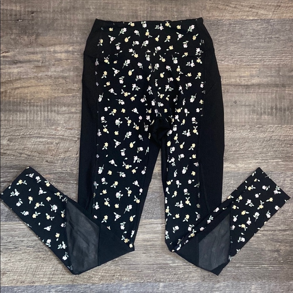 PINK Floral Leggings